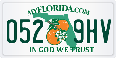 FL license plate 0529HV