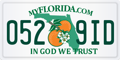 FL license plate 0529ID
