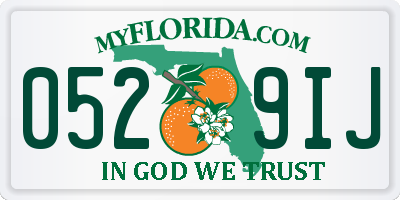 FL license plate 0529IJ
