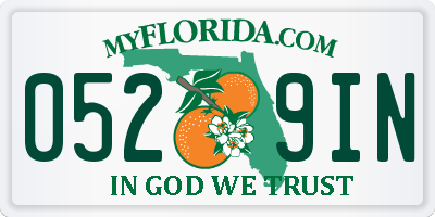 FL license plate 0529IN