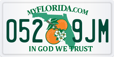 FL license plate 0529JM