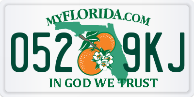 FL license plate 0529KJ