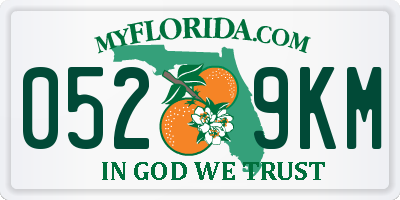 FL license plate 0529KM