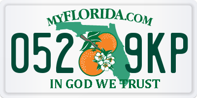 FL license plate 0529KP