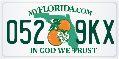 FL license plate 0529KX