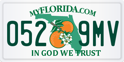 FL license plate 0529MV