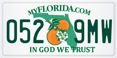 FL license plate 0529MW