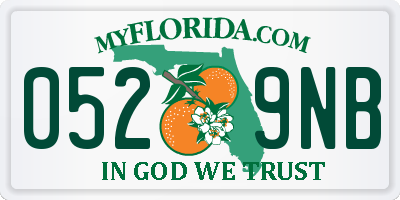 FL license plate 0529NB