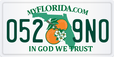 FL license plate 0529NO