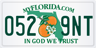 FL license plate 0529NT