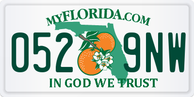 FL license plate 0529NW