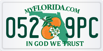 FL license plate 0529PC