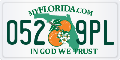 FL license plate 0529PL