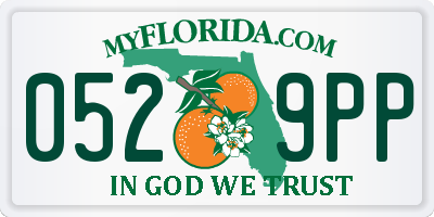 FL license plate 0529PP