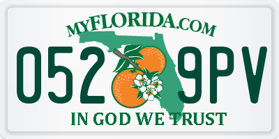 FL license plate 0529PV