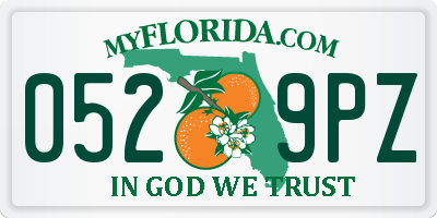 FL license plate 0529PZ