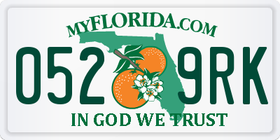 FL license plate 0529RK