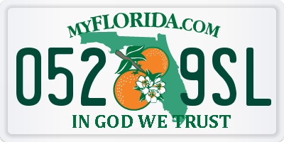 FL license plate 0529SL