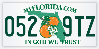 FL license plate 0529TZ