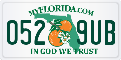 FL license plate 0529UB