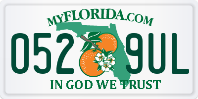 FL license plate 0529UL