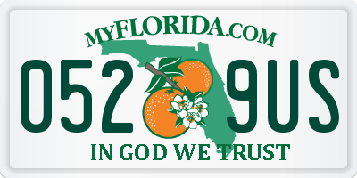 FL license plate 0529US