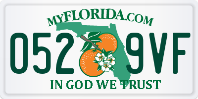 FL license plate 0529VF