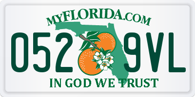 FL license plate 0529VL