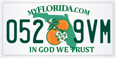 FL license plate 0529VM