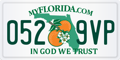FL license plate 0529VP