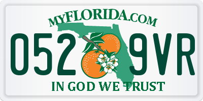 FL license plate 0529VR