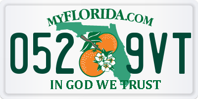 FL license plate 0529VT