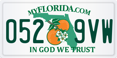 FL license plate 0529VW