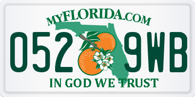 FL license plate 0529WB