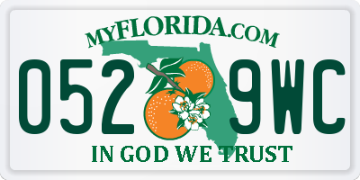 FL license plate 0529WC