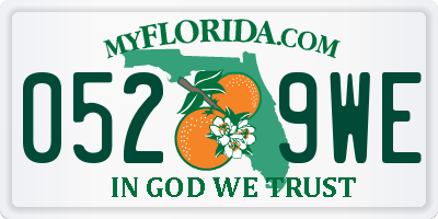 FL license plate 0529WE