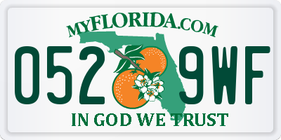 FL license plate 0529WF