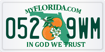 FL license plate 0529WM