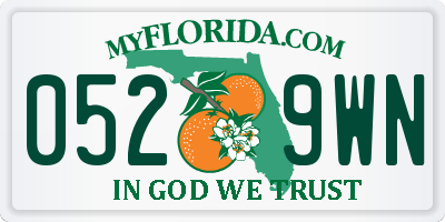 FL license plate 0529WN