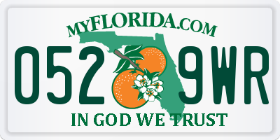 FL license plate 0529WR