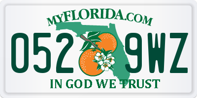 FL license plate 0529WZ
