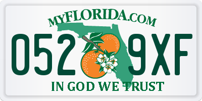 FL license plate 0529XF