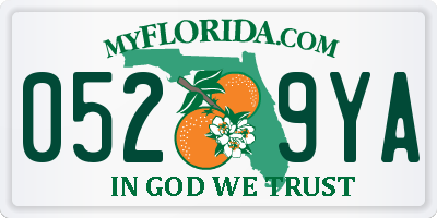 FL license plate 0529YA