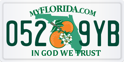 FL license plate 0529YB