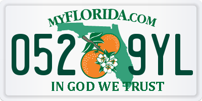 FL license plate 0529YL