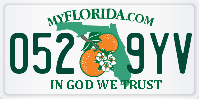 FL license plate 0529YV