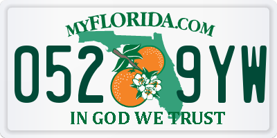 FL license plate 0529YW