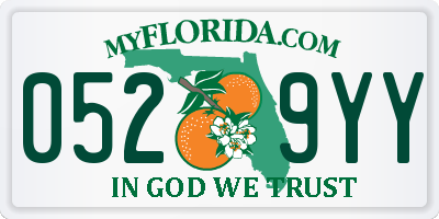 FL license plate 0529YY