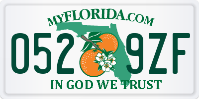 FL license plate 0529ZF
