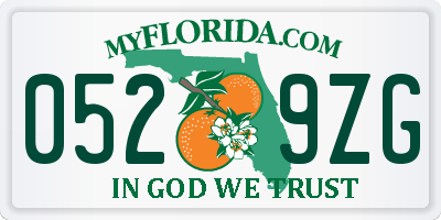 FL license plate 0529ZG